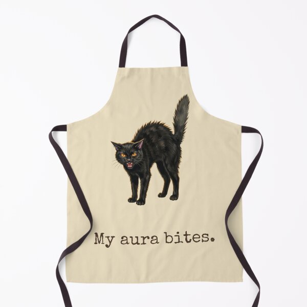 Item preview, My Aura Bites Hissing Black Cat Goth Spooky Season designed and sold by BLACKCAT-COVEN.
