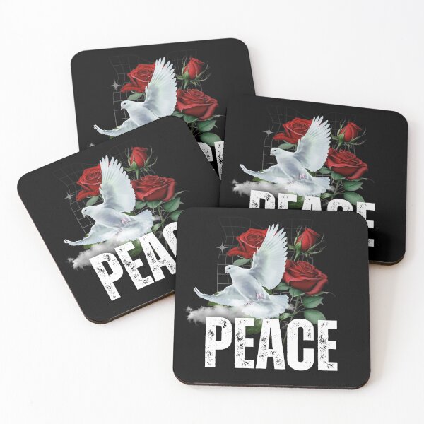 Item preview, Peace Dove Red Rose Art Vintage Streetwear designed and sold by Quite mind .