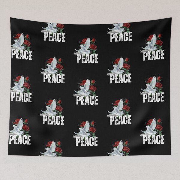 Item preview, Peace Dove Red Rose Art Vintage Streetwear designed and sold by Quite mind .