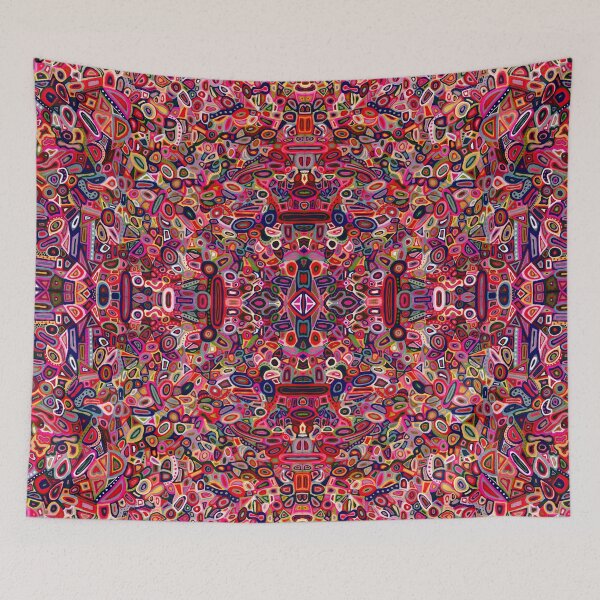 Item preview, Folk art abstract painting designed and sold by CreatifyArtHub.