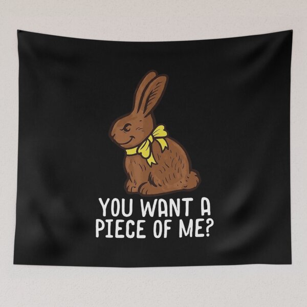 Item preview, Chocolate Bunny Do You Want Piece of Me Funny Easter Rabbit designed and sold by Dabbing Turtle Designs.