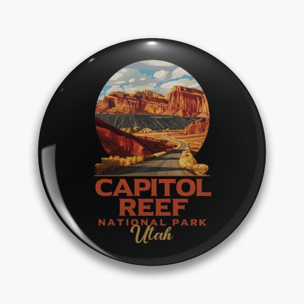 Item preview, Retro Capitol Reef Desert Highway Illustration designed and sold by LinaValearte.