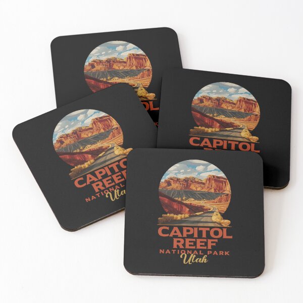 Item preview, Retro Capitol Reef Desert Highway Illustration designed and sold by LinaValearte.