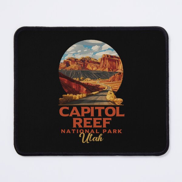 Item preview, Retro Capitol Reef Desert Highway Illustration designed and sold by LinaValearte.