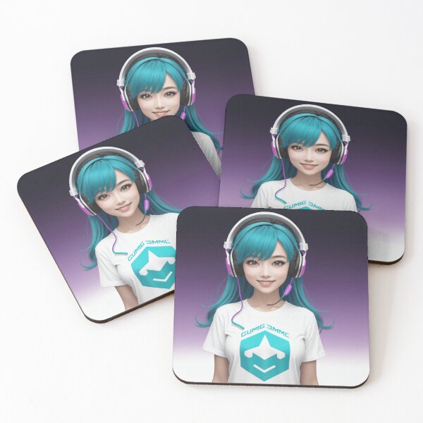 Item preview, Anime Gamer Girl Neon Gaming Art designed and sold by GamedropShop.