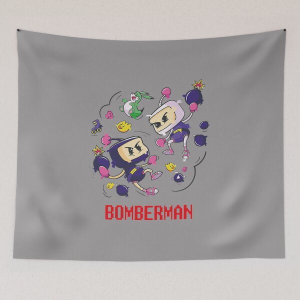 Item preview, Classic Bomberman Vector Art - Retro 8-Bit Gaming Battle designed and sold by Creatby7030.