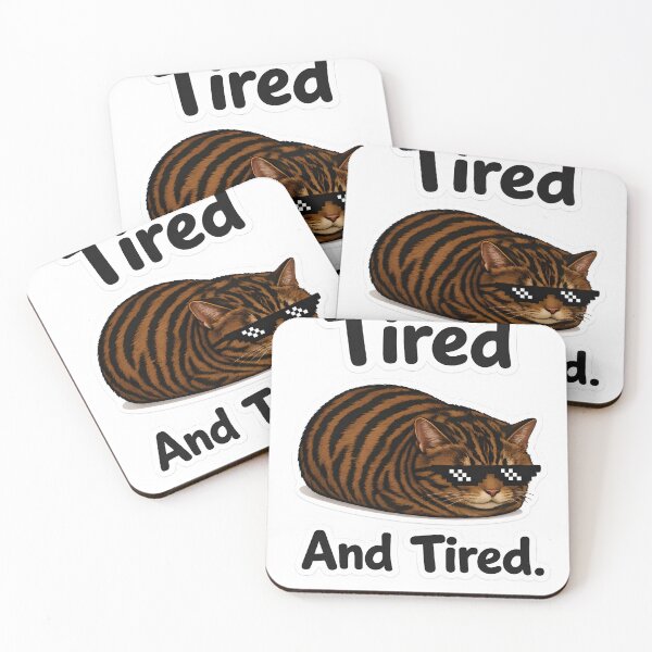 Item preview, Tired and tired funny lazy cat Toyger designed and sold by vecart34.