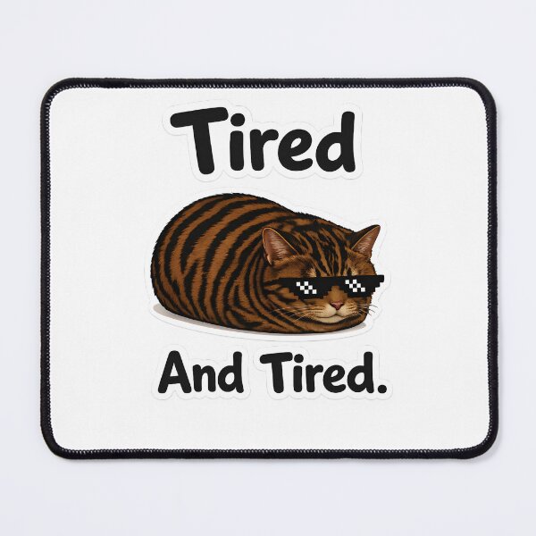 Item preview, Tired and tired funny lazy cat Toyger designed and sold by vecart34.