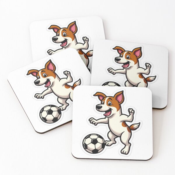Item preview, Jack Russell Terrier playing soccer designed and sold by Prints by Mat.