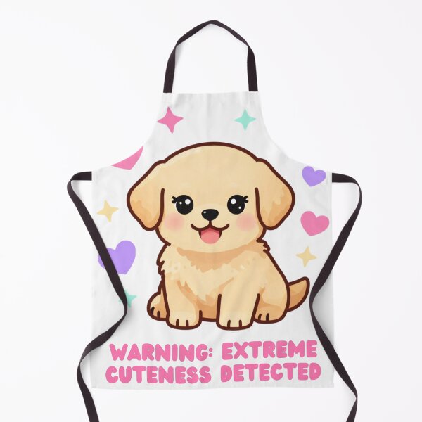 Item preview, Cute Puppy Warning – Extreme Cuteness Detected Kawaii Dog designed and sold by GoldenPaw Society.