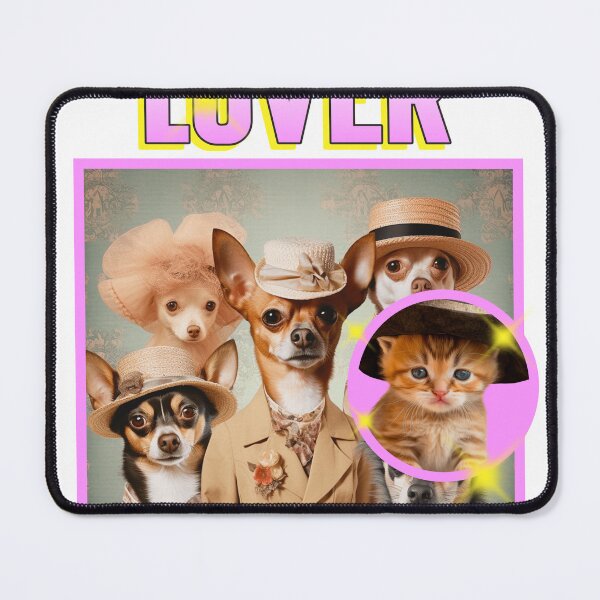 Item preview, ANIMAL LOVER WITH A PICTURE OF DOGS DRESSED UP AND A KITTEN designed and sold by Hevzy.