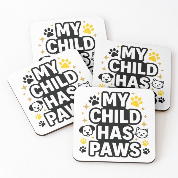 Item preview, My Kids Have Paws Funny Dog and Cat Pet Lover Design designed and sold by NicoVeithen.