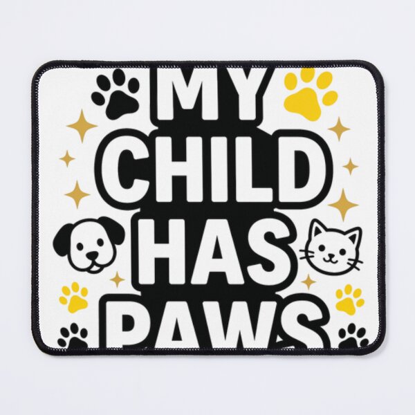 Item preview, My Kids Have Paws Funny Dog and Cat Pet Lover Design designed and sold by NicoVeithen.
