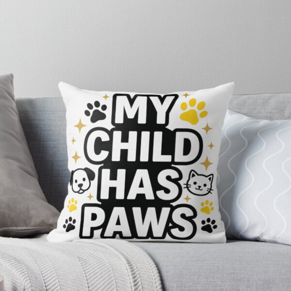 Item preview, My Kids Have Paws Funny Dog and Cat Pet Lover Design designed and sold by NicoVeithen.