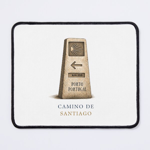 Item preview, Porto to Santiago Milestone – Camino de Santiago Journey | Pilgrim Route Marker | Portuguese Way Transformation Design designed and sold by PilgrimsoulPT.