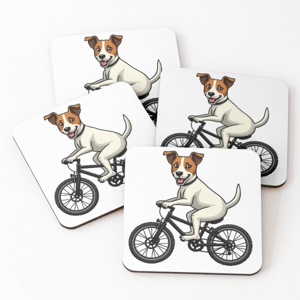 Item preview, Jack Russell Terrier riding a bicycle designed and sold by Prints by Mat.