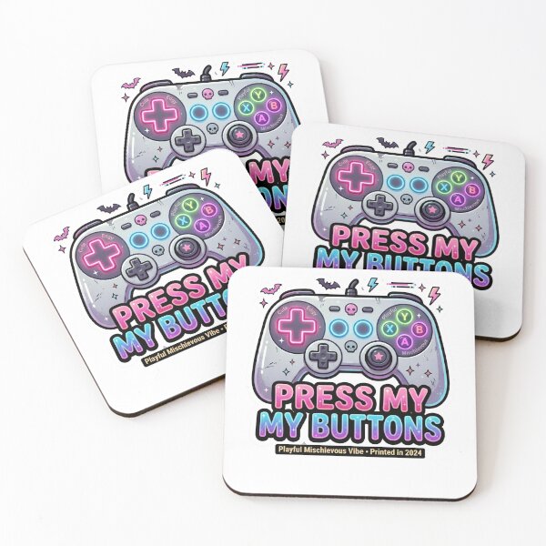 Item preview, Press My Buttons Funny Gamer Pastel Goth Controller designed and sold by Sitred123.