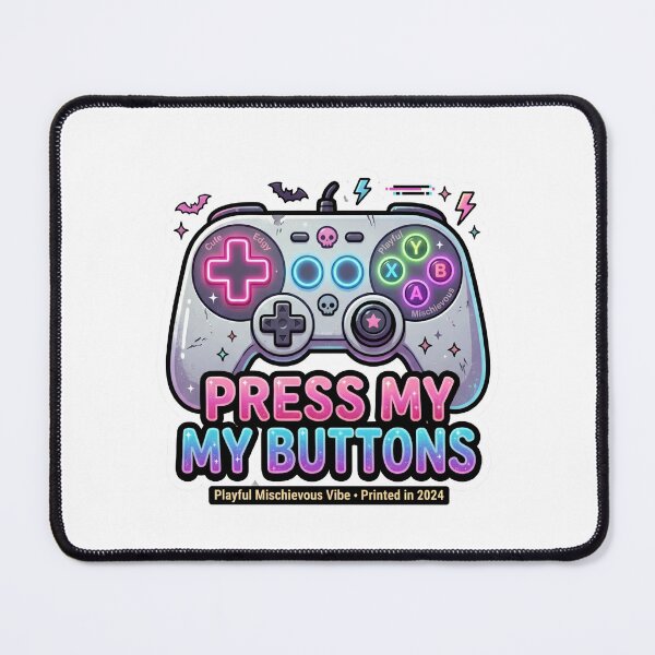 Item preview, Press My Buttons Funny Gamer Pastel Goth Controller designed and sold by Sitred123.