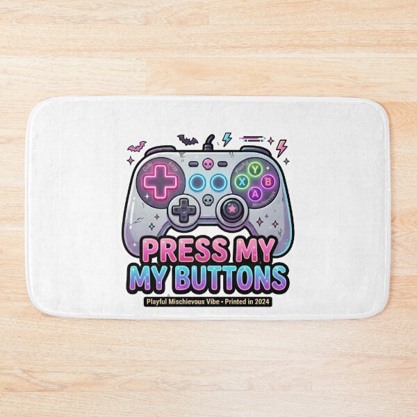 Item preview, Press My Buttons Funny Gamer Pastel Goth Controller designed and sold by Sitred123.