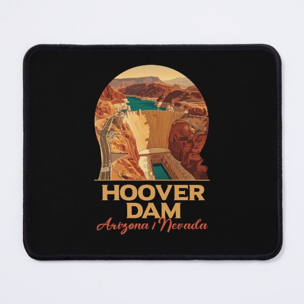 Item preview, Retro Hoover Dam Colorado River Illustration designed and sold by LinaValearte.