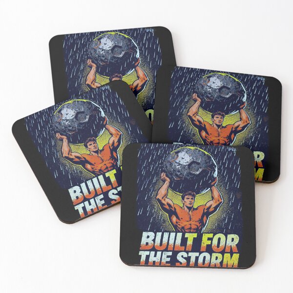 Item preview, Built For The Storm Gym Motivation Stoic Atlas Graphic designed and sold by No Excuses .