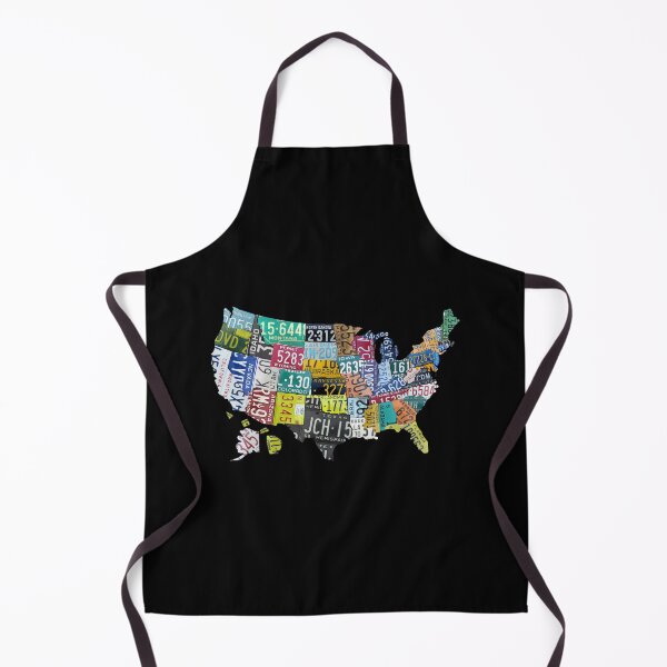 Item preview, USA License Plate Map on Black designed and sold by Elisabeth Lucas.