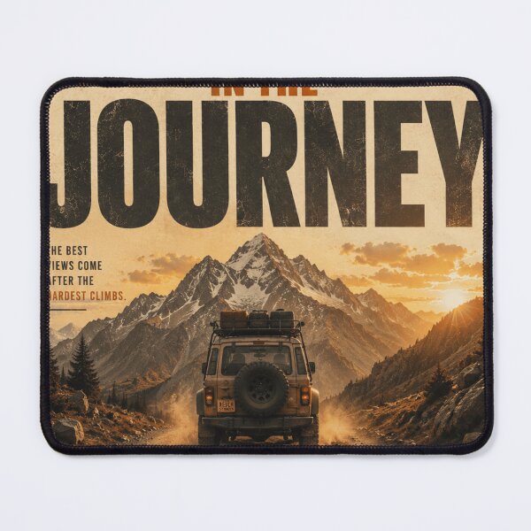 Item preview, BUILT IN THE JOURNEY – Vintage Mountain Adventure Poster designed and sold by Watchyyy.