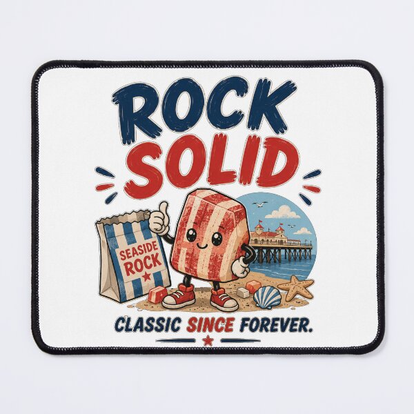 Item preview, Rock Solid Seaside Candy Shirt | Cute British Seaside Rock Sweet Retro Snackwave Design designed and sold by Snackwave Ninety.