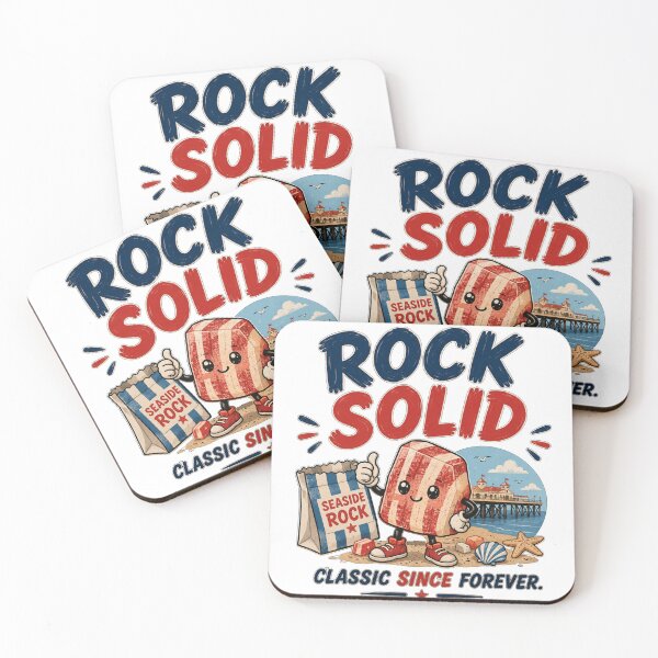 Item preview, Rock Solid Seaside Candy Shirt | Cute British Seaside Rock Sweet Retro Snackwave Design designed and sold by Snackwave Ninety.