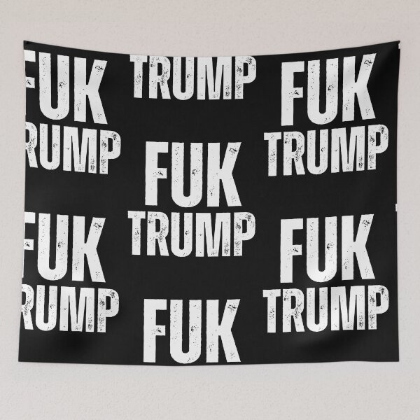 Artikelvorschau, Anti-Trump-T-Shirt mit Typografie-Grafik | Auffälliges Design für politischen Protest entworfen und verkauft von EarthArtDesigns.