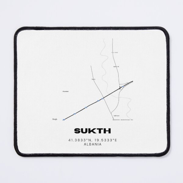 Item preview, Sukth Albania Minimalist City Map | Modern Geographic Artwork designed and sold by RM-Journey.