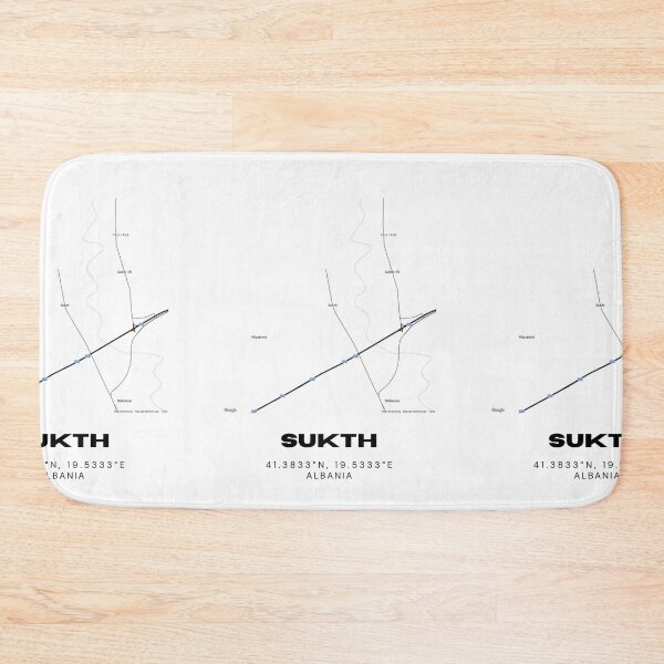 Item preview, Sukth Albania Minimalist City Map | Modern Geographic Artwork designed and sold by RM-Journey.