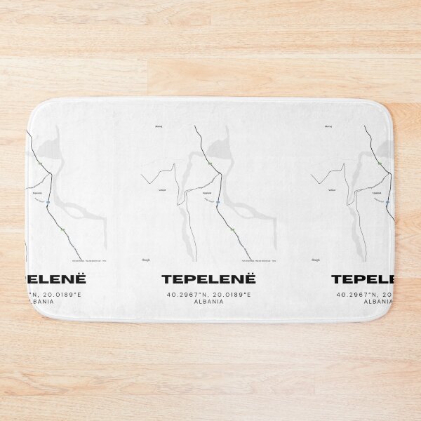 Item preview, Tepelenë Albania Minimal Map Poster | Contemporary Street Design designed and sold by RM-Journey.