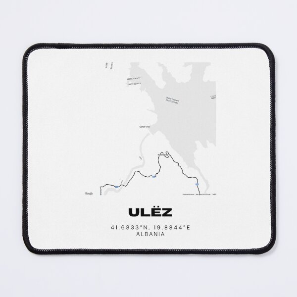 Item preview, Ulëz Albania Minimalist Map Art | Modern Town Street Design designed and sold by RM-Journey.