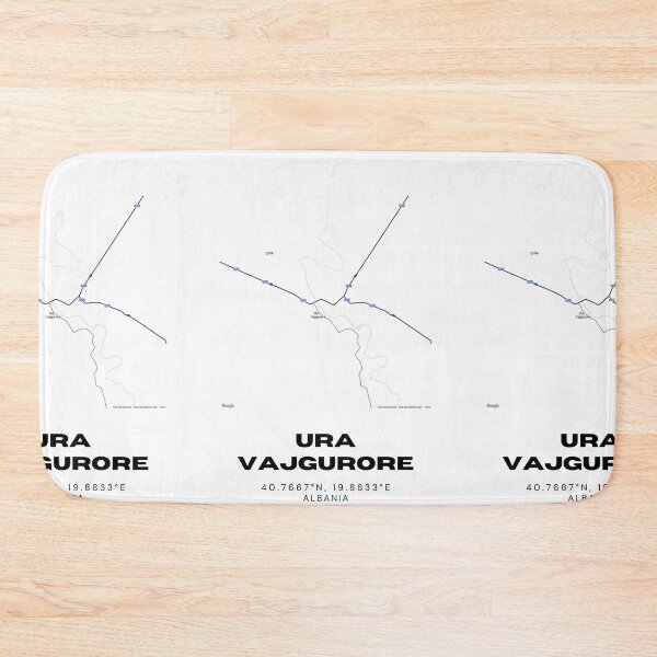 Item preview, Ura Vajgurore Albania Street Map Poster | Minimalist City Artwork designed and sold by RM-Journey.