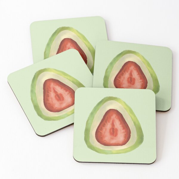 Item preview, White Matcha Strawberry Mochi designed and sold by YanxiArts.