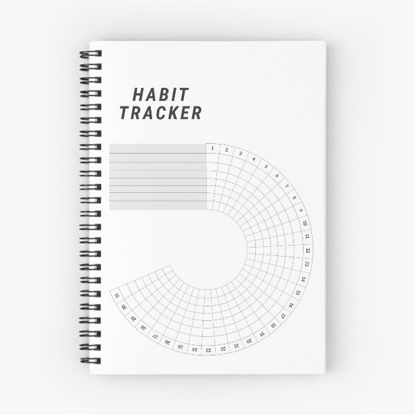 Item preview, Circular Monthly Habit Tracker – Minimal Clean Planner Design designed and sold by EmeraldeaDesign.