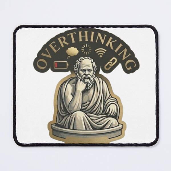 Item preview, Overthinking Socrates-Modern Philosophical Humor designed and sold by Northern Glow Art.