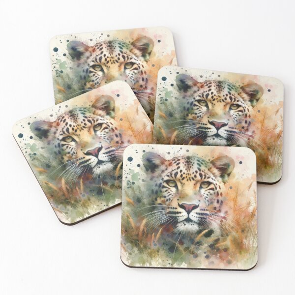 Item preview, Majestic Leopard in Watercolor Splashes designed and sold by IZiets.