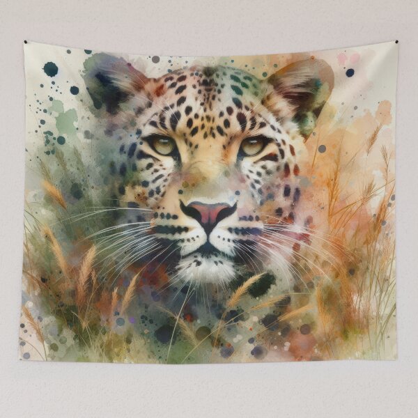 Item preview, Majestic Leopard in Watercolor Splashes designed and sold by IZiets.