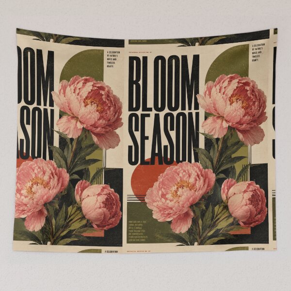 Item preview, Bloom Season – Vintage Peony Botanical Poster | Retro Floral Wall Art designed and sold by Watchyyy.