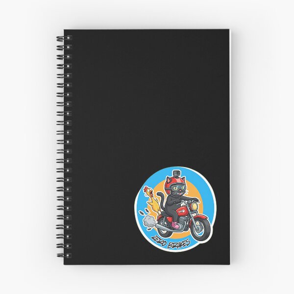 Item preview, Bad Brakes Funny Cat Riding Motorcycle with Chicken Cartoon Sticker designed and sold by Jankes88.