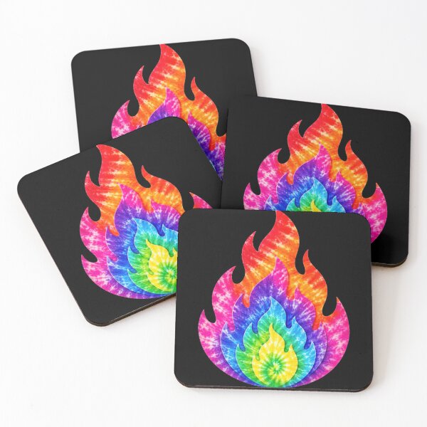 Item preview, Rainbow Tie-Dye Flame designed and sold by jgvisualarts.