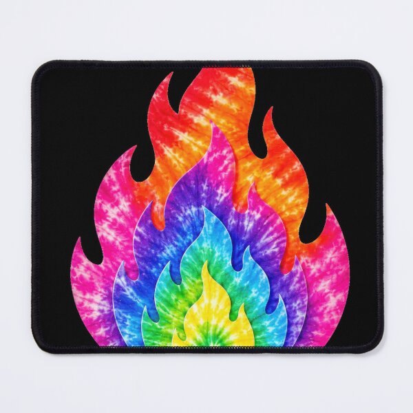 Item preview, Rainbow Tie-Dye Flame designed and sold by jgvisualarts.