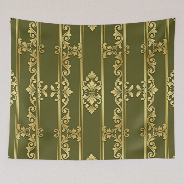 Item preview, Olive Striped Gold Baroque designed and sold by DesignsByPrnces.