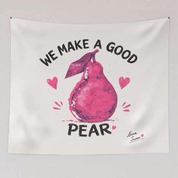 Item preview, WE MAKE A GOOD PEAR | Pink Pear Design | Cute Romantic Fruit Art designed and sold by BlueberrySwan.