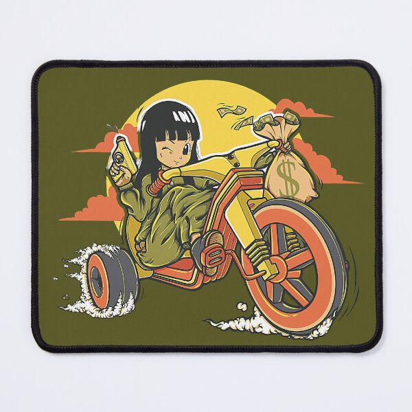 Item preview, Retro Chibi Anime Girl Riding Tricycle Vector designed and sold by Creatby7030.