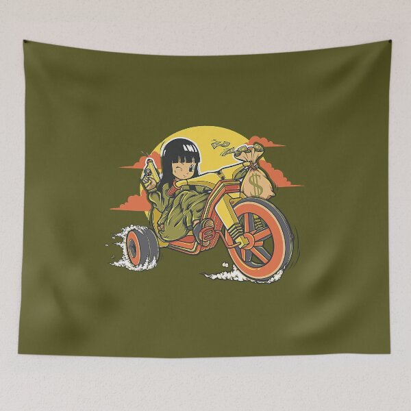 Item preview, Retro Chibi Anime Girl Riding Tricycle Vector designed and sold by Creatby7030.