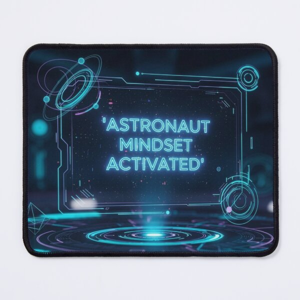Item preview, Astronaut Mindset Activated – Futuristic Space Tech HUD Design | Sci-Fi Motivation designed and sold by Altair_.