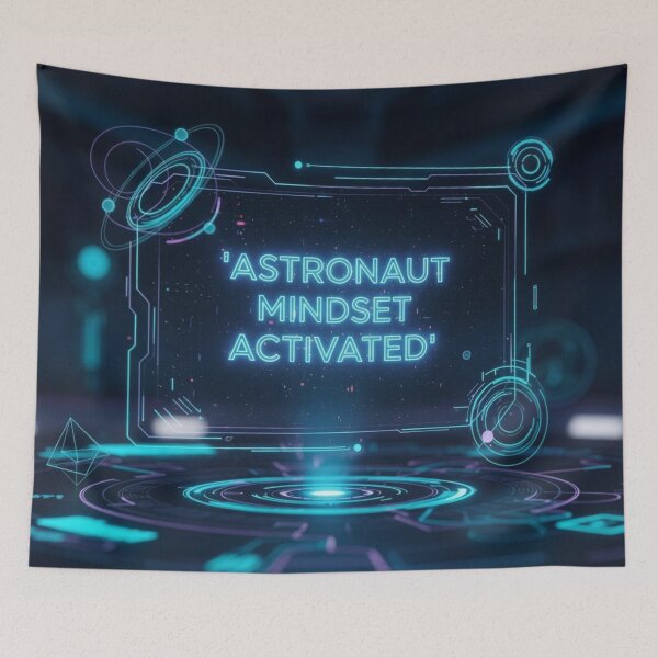 Item preview, Astronaut Mindset Activated – Futuristic Space Tech HUD Design | Sci-Fi Motivation designed and sold by Altair_.